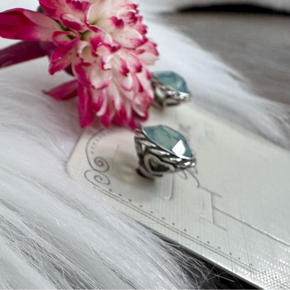 🩵BRIGHTON Pacific Opal Iris Stud Earrings - Silver - Picture 4 of 7